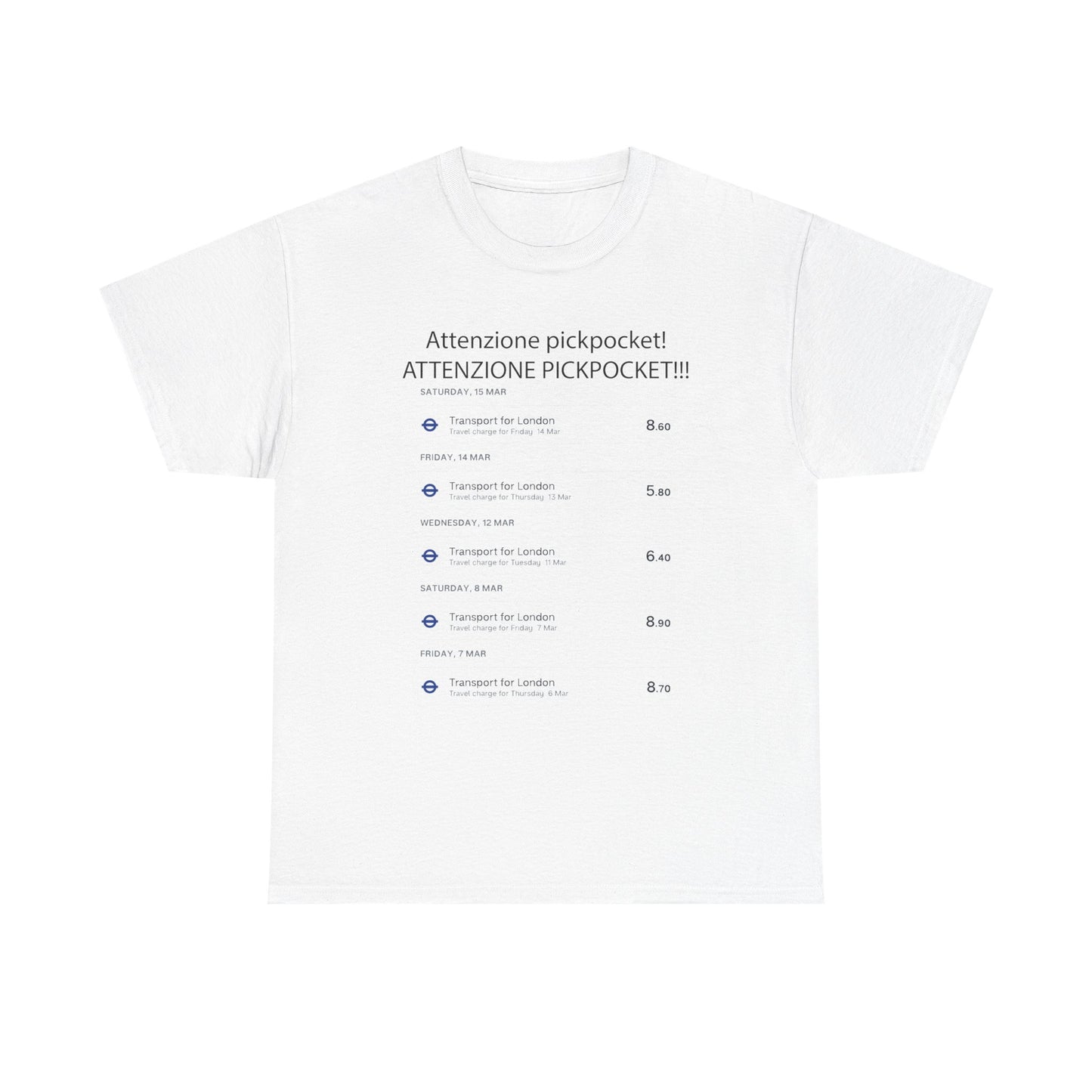 'Attenzione Pickpocket!' - Funny Unisex Heavy Cotton Tee