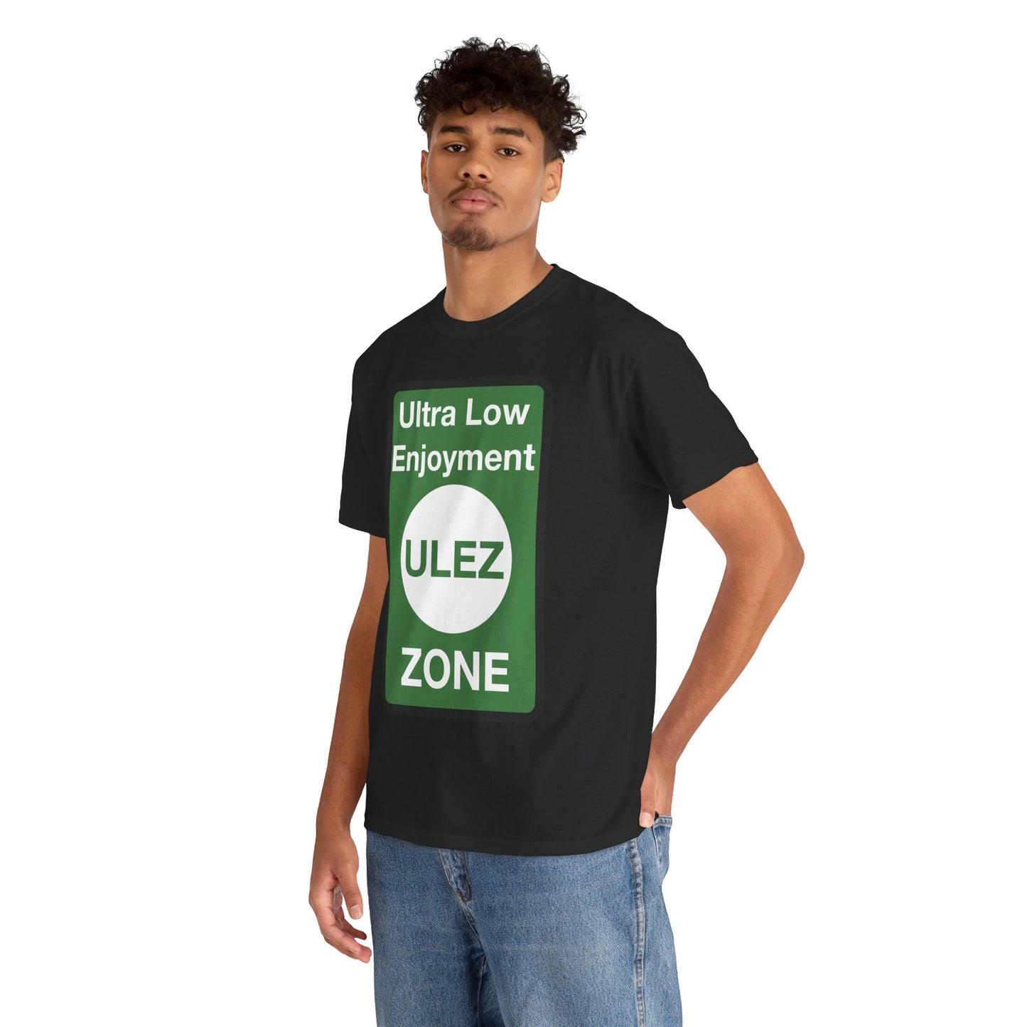 ULEZ Sign 'Ultra Low Enjoyment Zone' - Heavy Cotton T-shirt