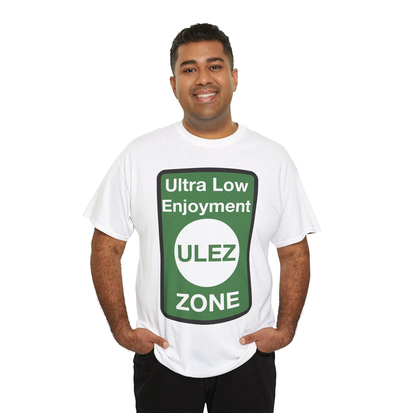 ULEZ Sign 'Ultra Low Enjoyment Zone' - Heavy Cotton T-shirt